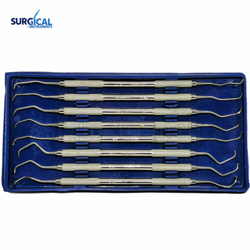 8 Piece Gracey Curette Set Medical Dental Surgical Instrument