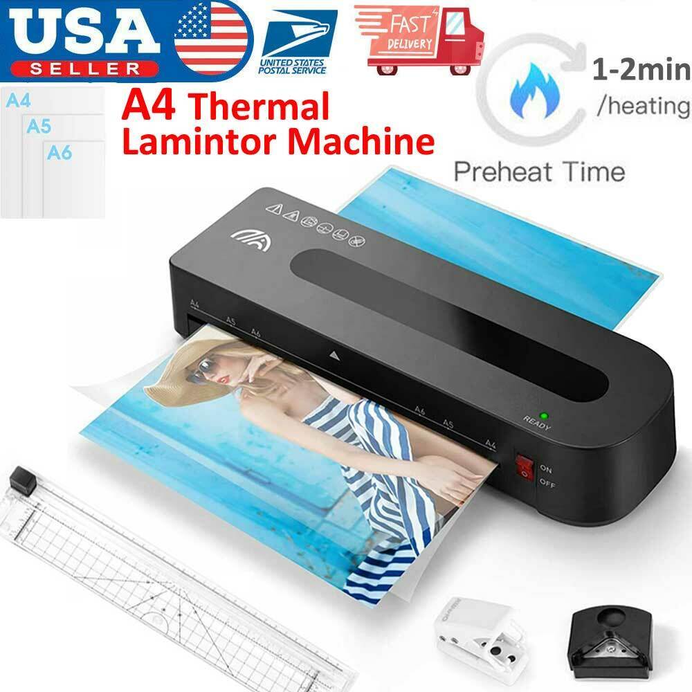 9" 5 In 1 A4 Thermal Laminator +laminating Pouches +paper Trimmer+corner Rounder