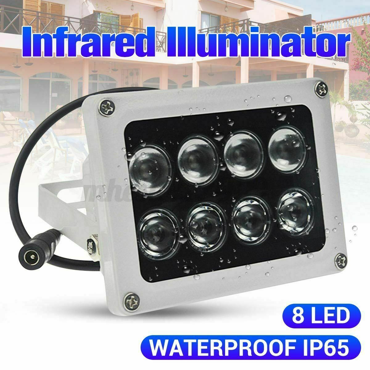 8 Array Cctv Led Illuminator Ir 60m Infrared Vision Light Lamp For Ip Poe Camera
