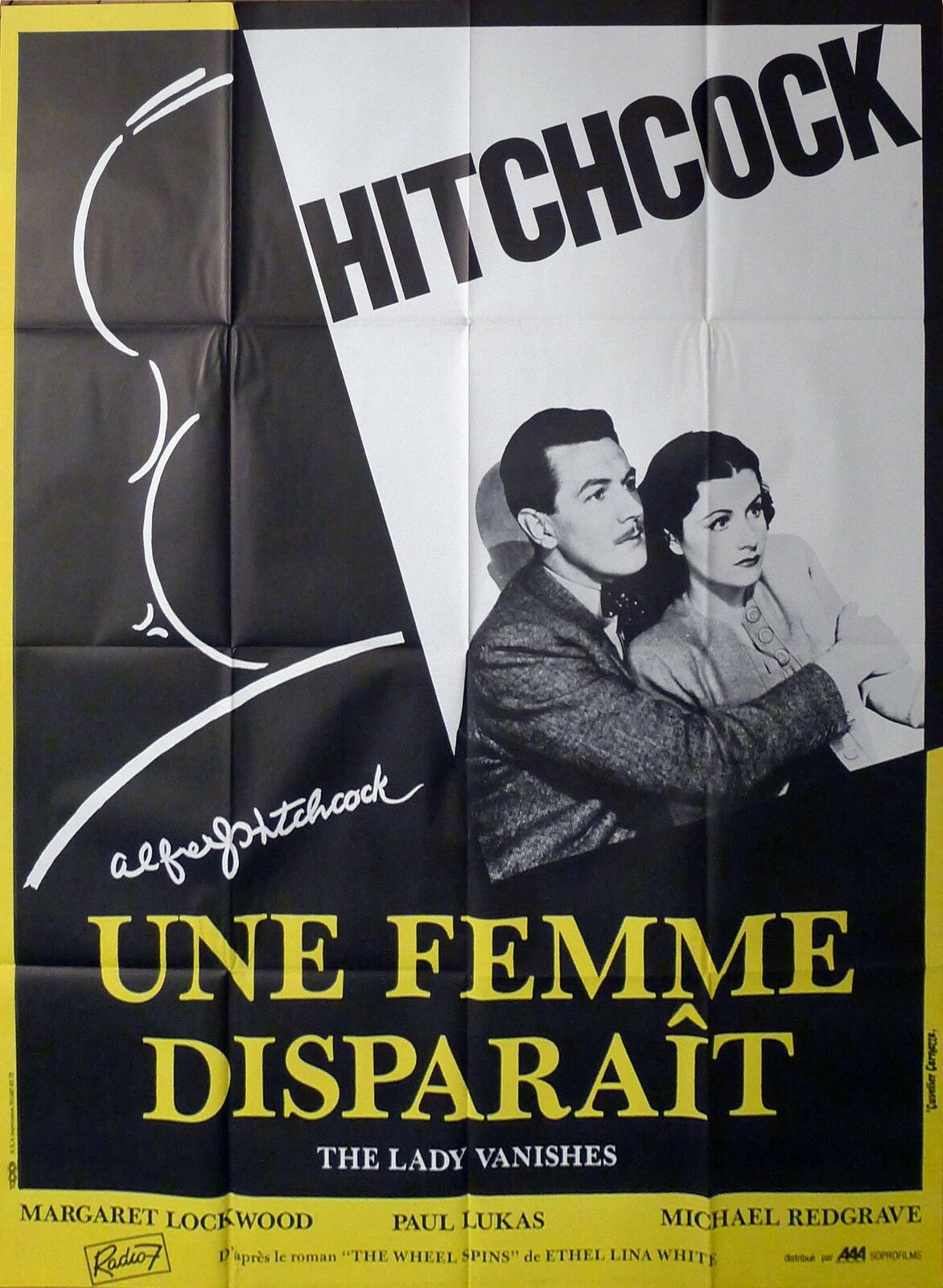 The Lady Vanishes - Hitchcock - Reissue Large French Movie Poster