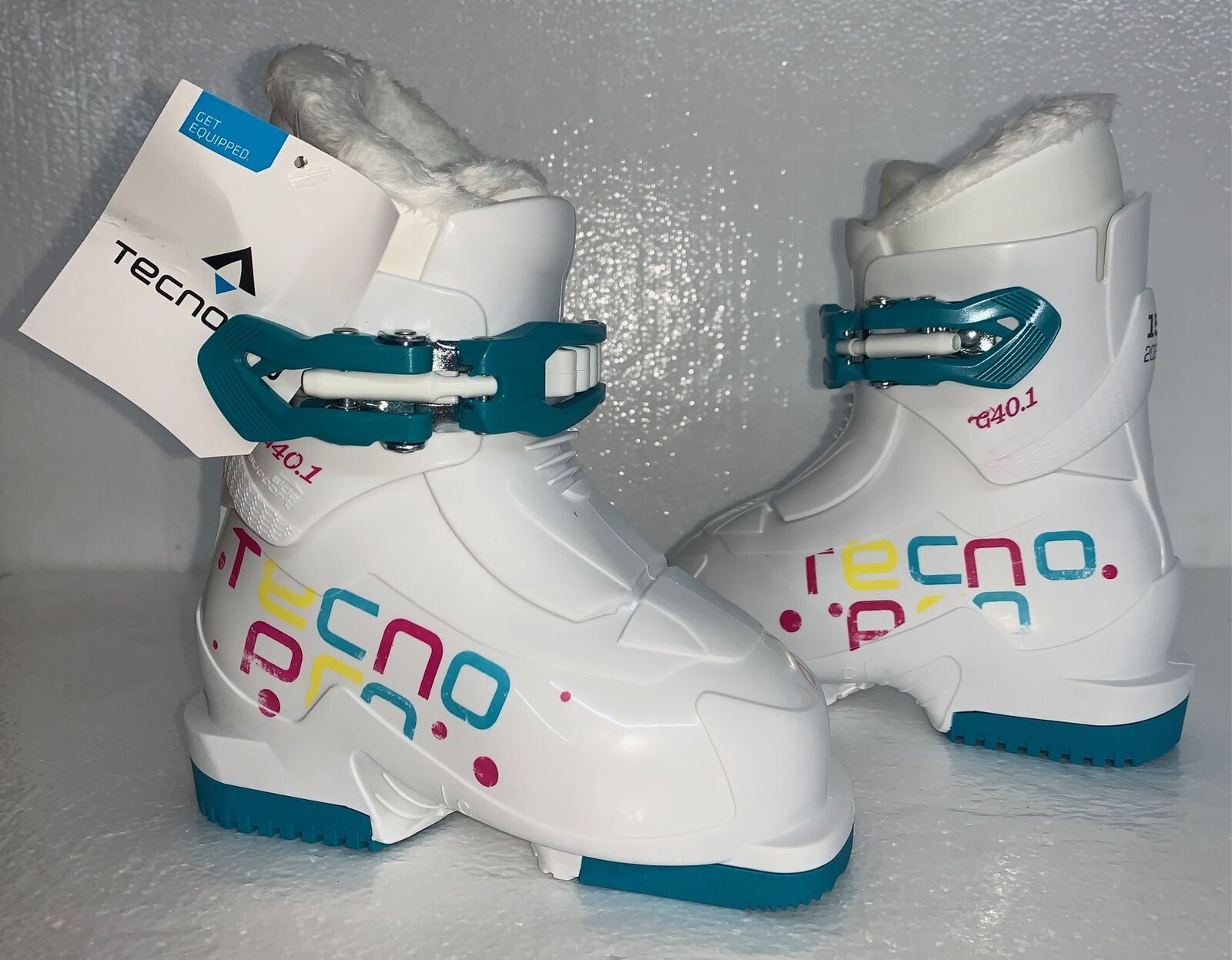 Junior ​kids Tecnopro G50.2 Beginner Ski Boots (white) Mondo 20.0-20.5 | Us 13