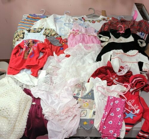 Vintage Girl Clothes Lot Of 22 Items Various Sizes