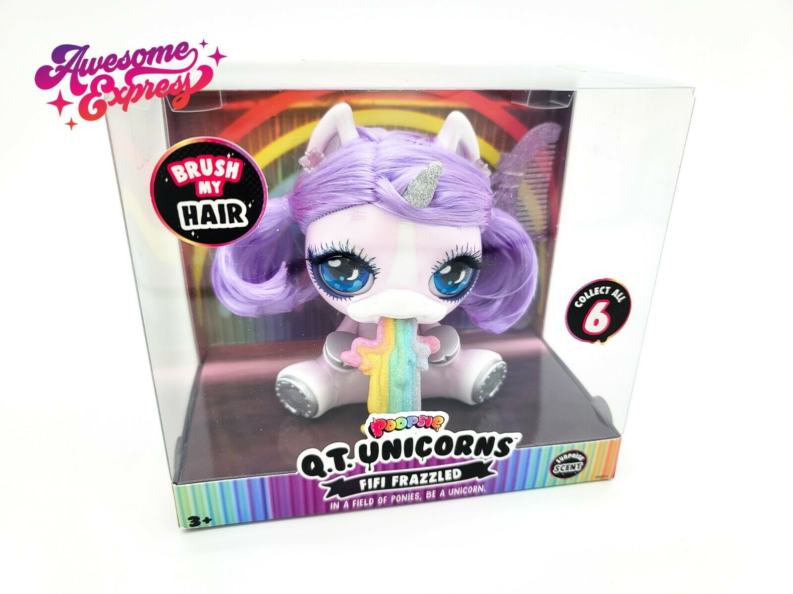 Poopsie Qt Unicorns Fifi Frazzled Doll Brand New Surprise Scent Brushable Hair