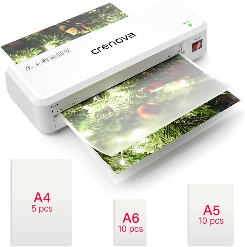 Crenova A4 4 In 1 9 Inch Thermal Laminator With 25 Pcs Laminating Pouches