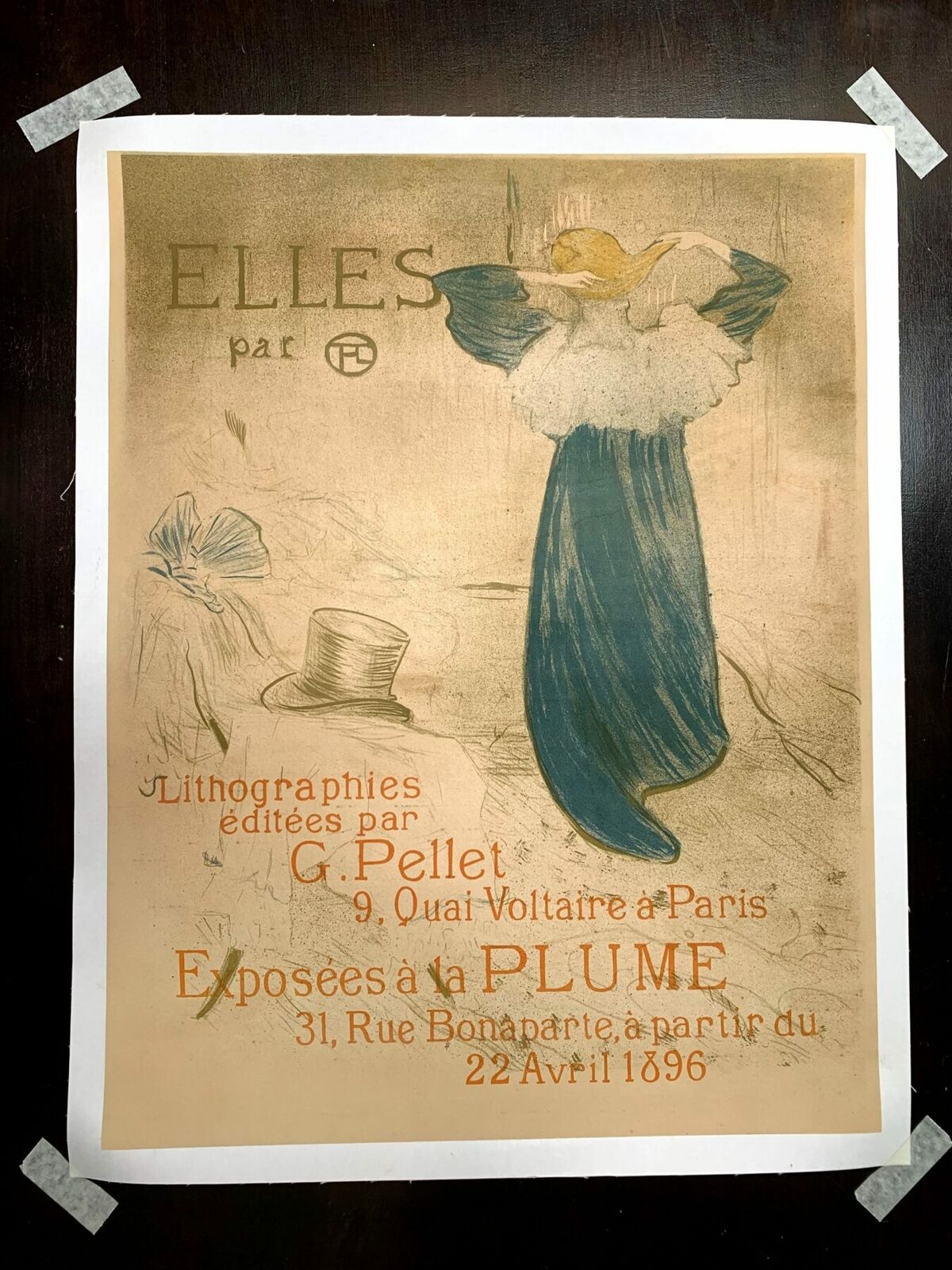 Frontispiece For Elles - Art By Henri De Toulouse-lautrec (1896) 18.5" X 23.2...