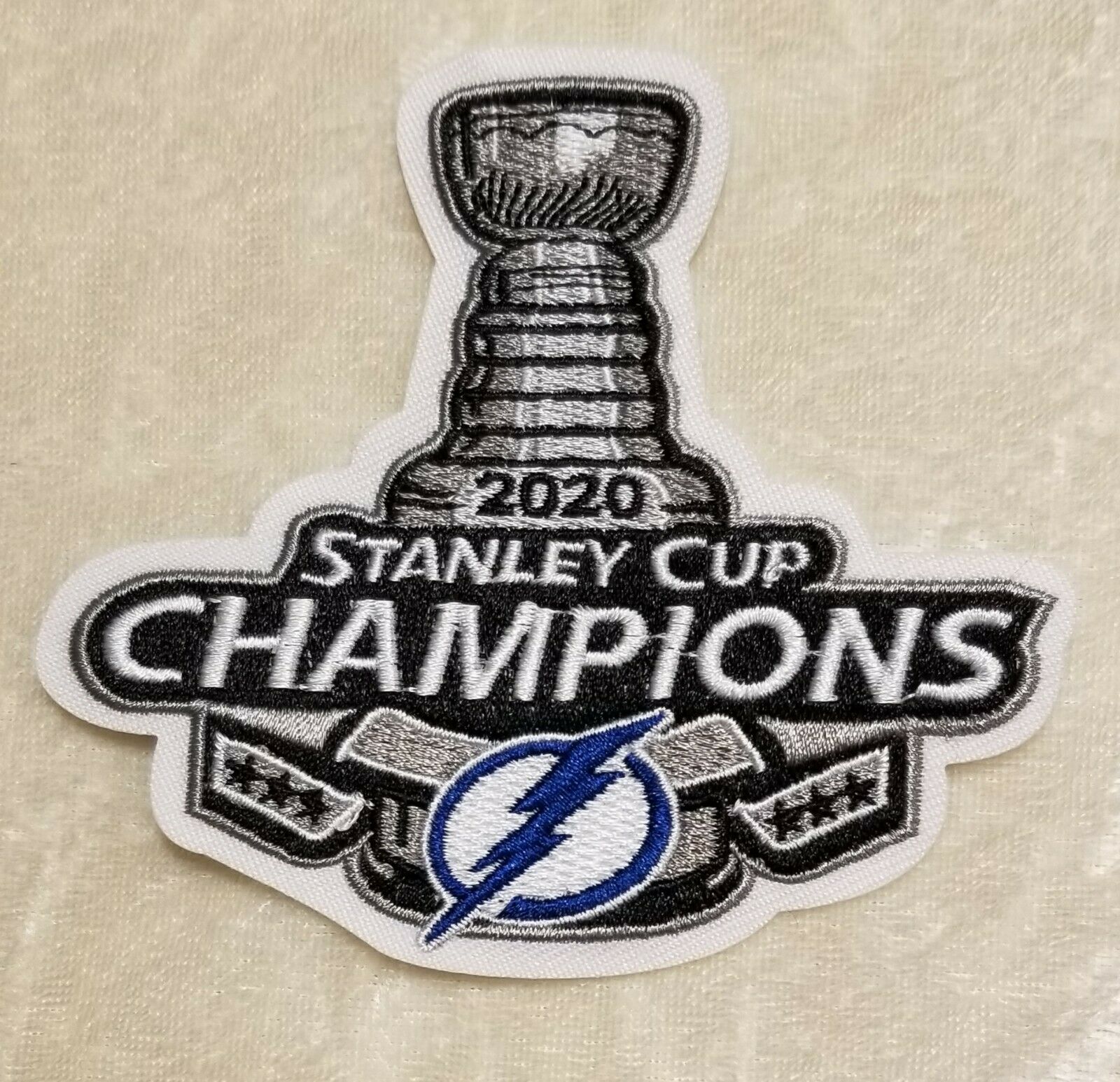 Tampa Bay Lightning 2020 Stanley Cup Champs Iron On Embroidered Patch ~us Seller