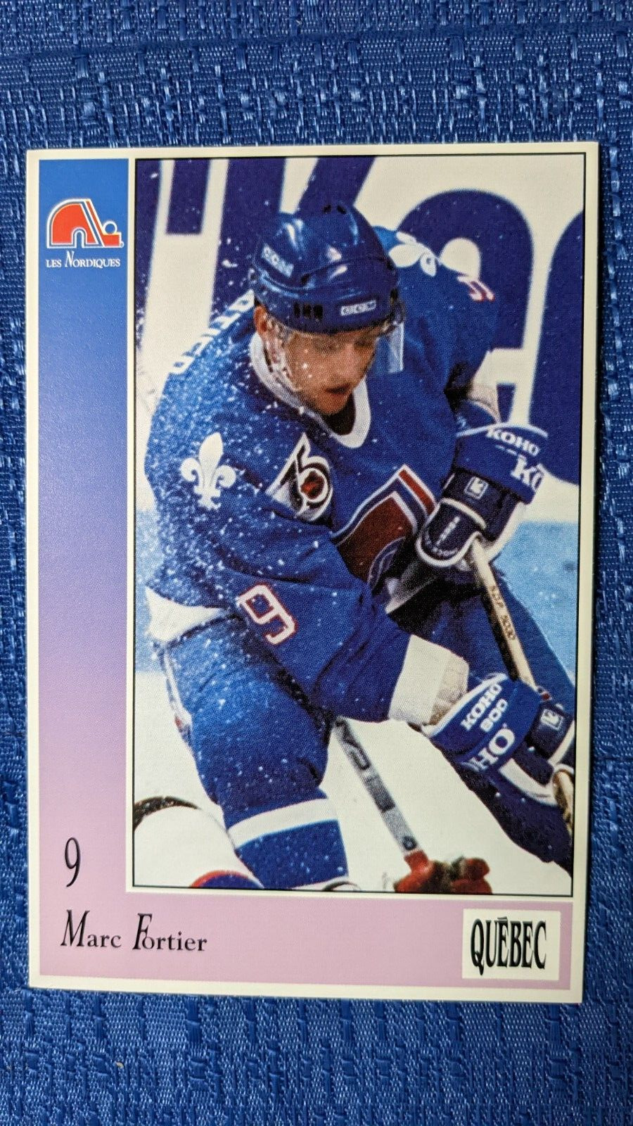 Nhl Quebec Nordiques 1991-92 Marc Fortier Postcard