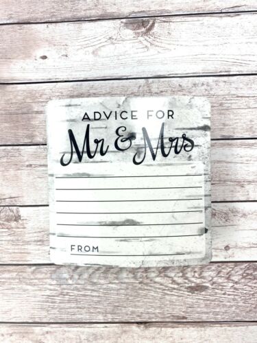 Wedding Advice Cards For Bride And Groom Rustic Elegant Thick X 15