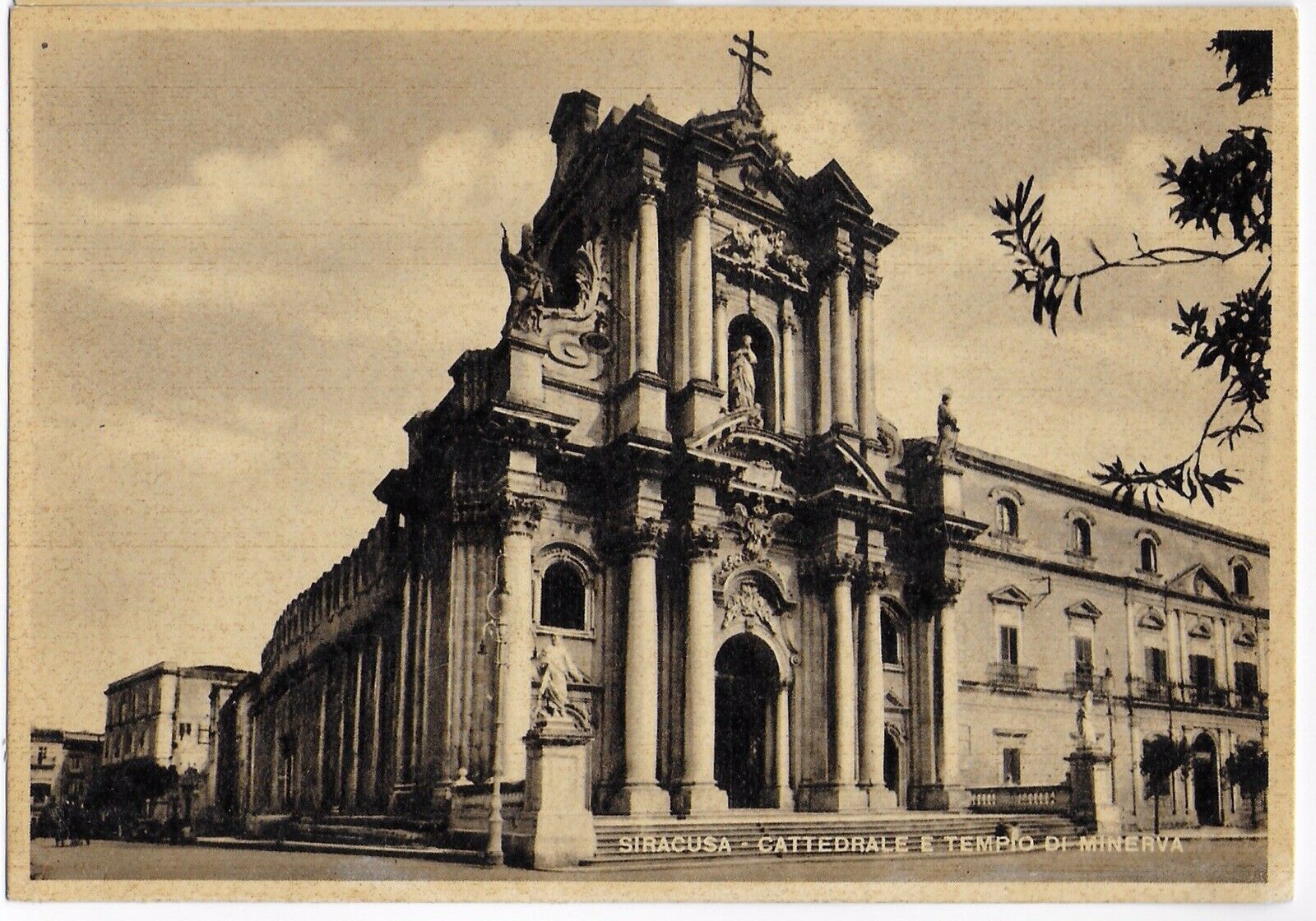 Rppc Real Photo Postcard Italy Siracusa Cathedral & Minerva’s Temple —- C20 Ii