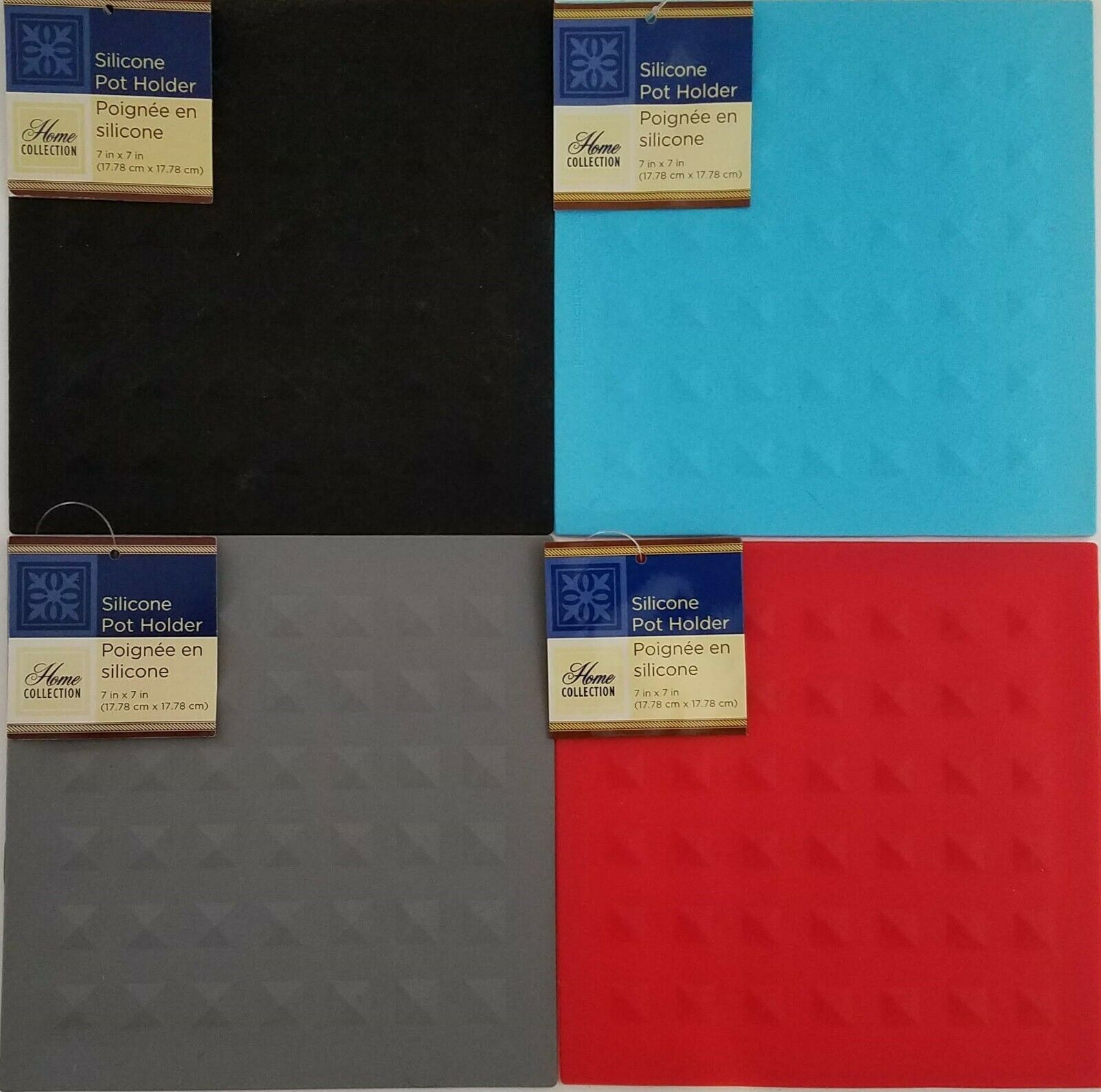 Silicone Pot Holders Non-slip Square Mats Trivet Heat Resistant Select: Color