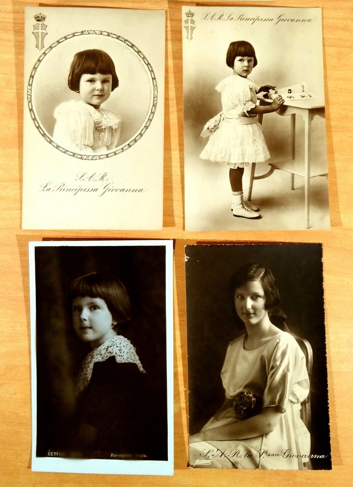 4 Postcards Princess Giovanna Of Italy Queen Tsaritsa Of Bulgaria Royalty 2 Rppc