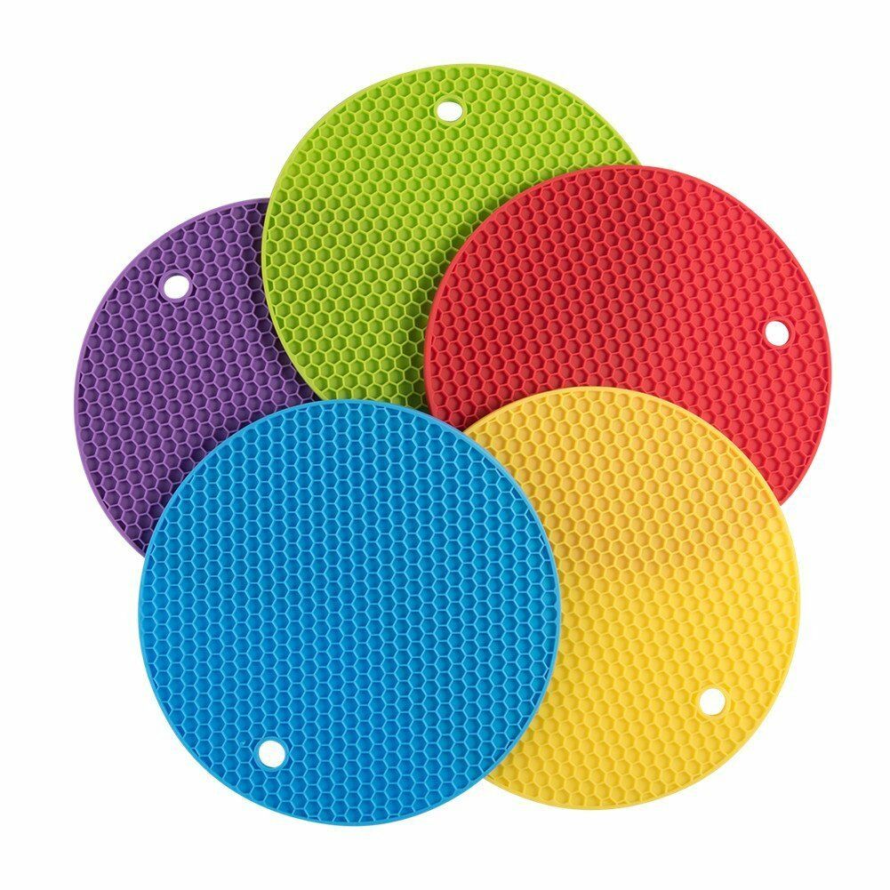 Silicone Pot Holders Non-slip Square And Circle Mats Trivet Heat Resistant Bpa