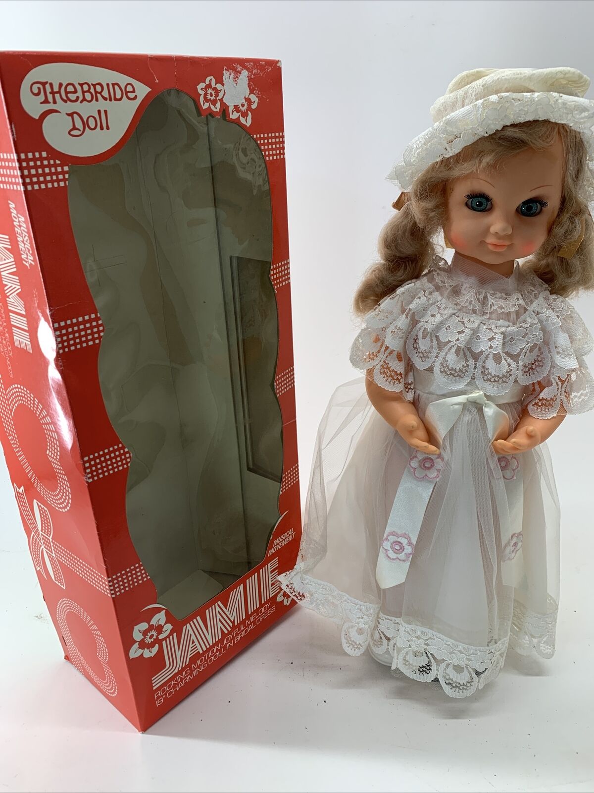 Vintage Musical Moving Jamie The Bride Doll  Polytoy Rare
