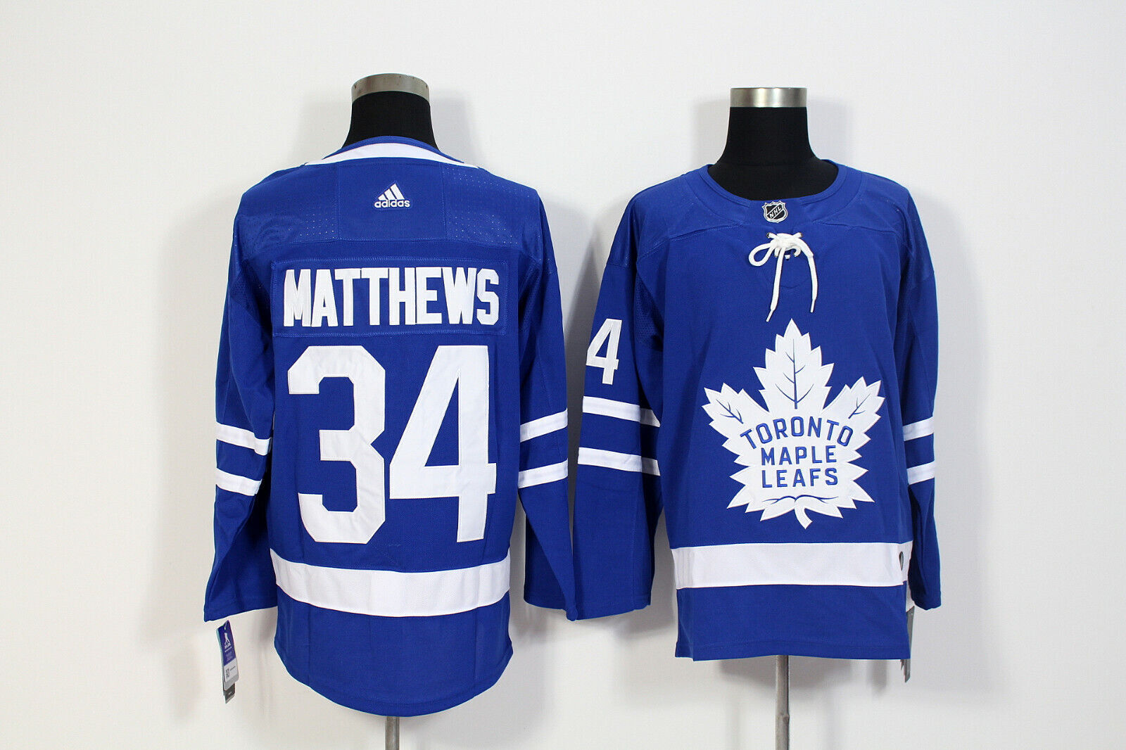 Toronto Maple Leafs #34 Auston Matthews Men's Blue White Retro Jersey