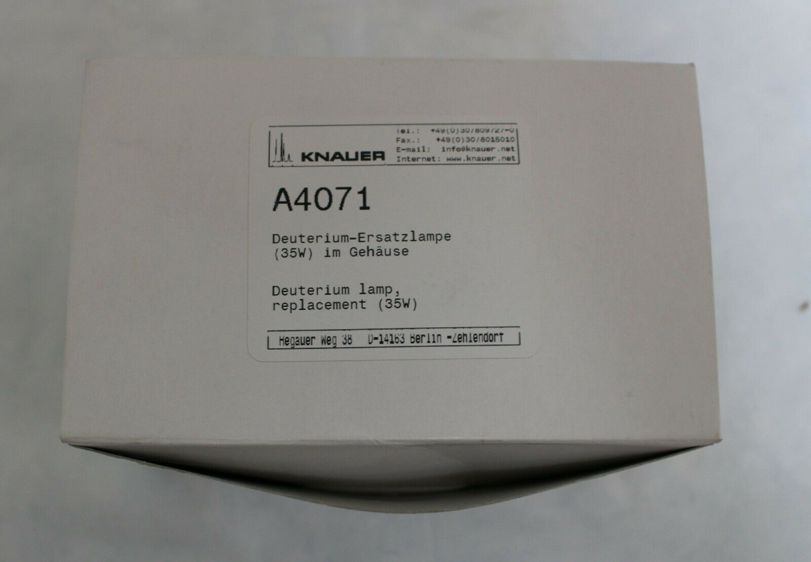 Knauer 2500/2600 Deuterium Lamp A4071 / A4071-1