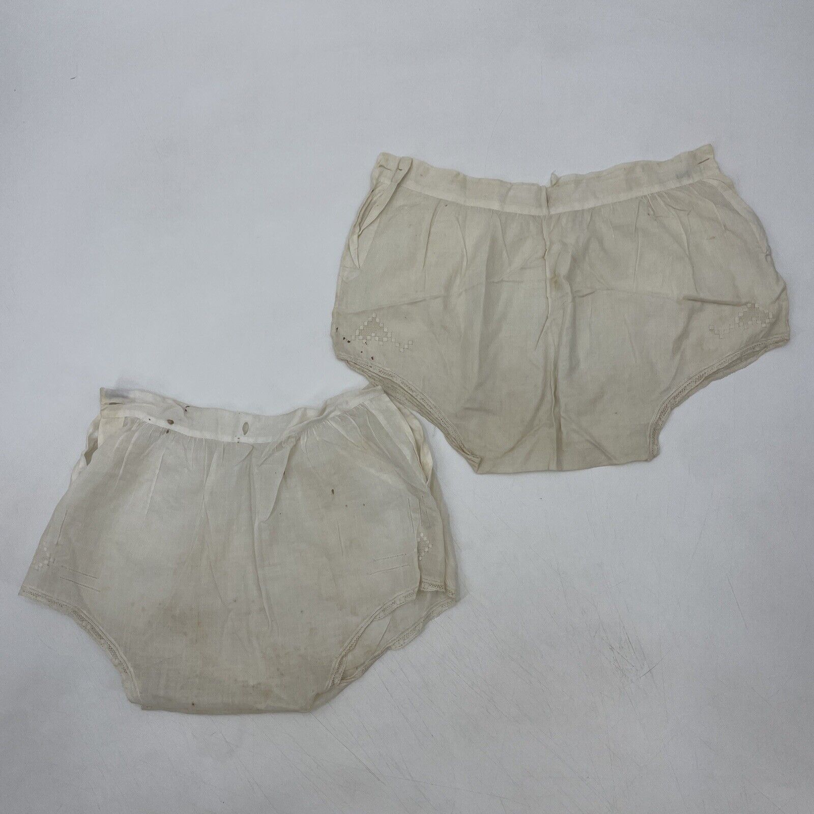 2 Vintage Antique Baby Toddler Diaper Covers Franklin Simon ￼ Bloomers France￼￼