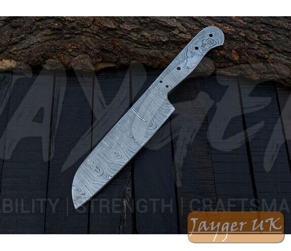 Handmade Kitchen Knife Blade-damascus Steel Blank-jayger-santoku Knife-k13