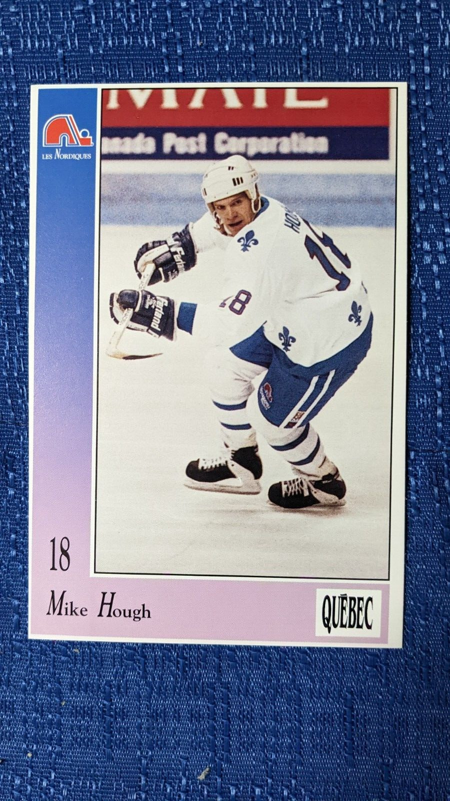 Nhl Quebec Nordiques 1991-92 Mike Hough Postcard
