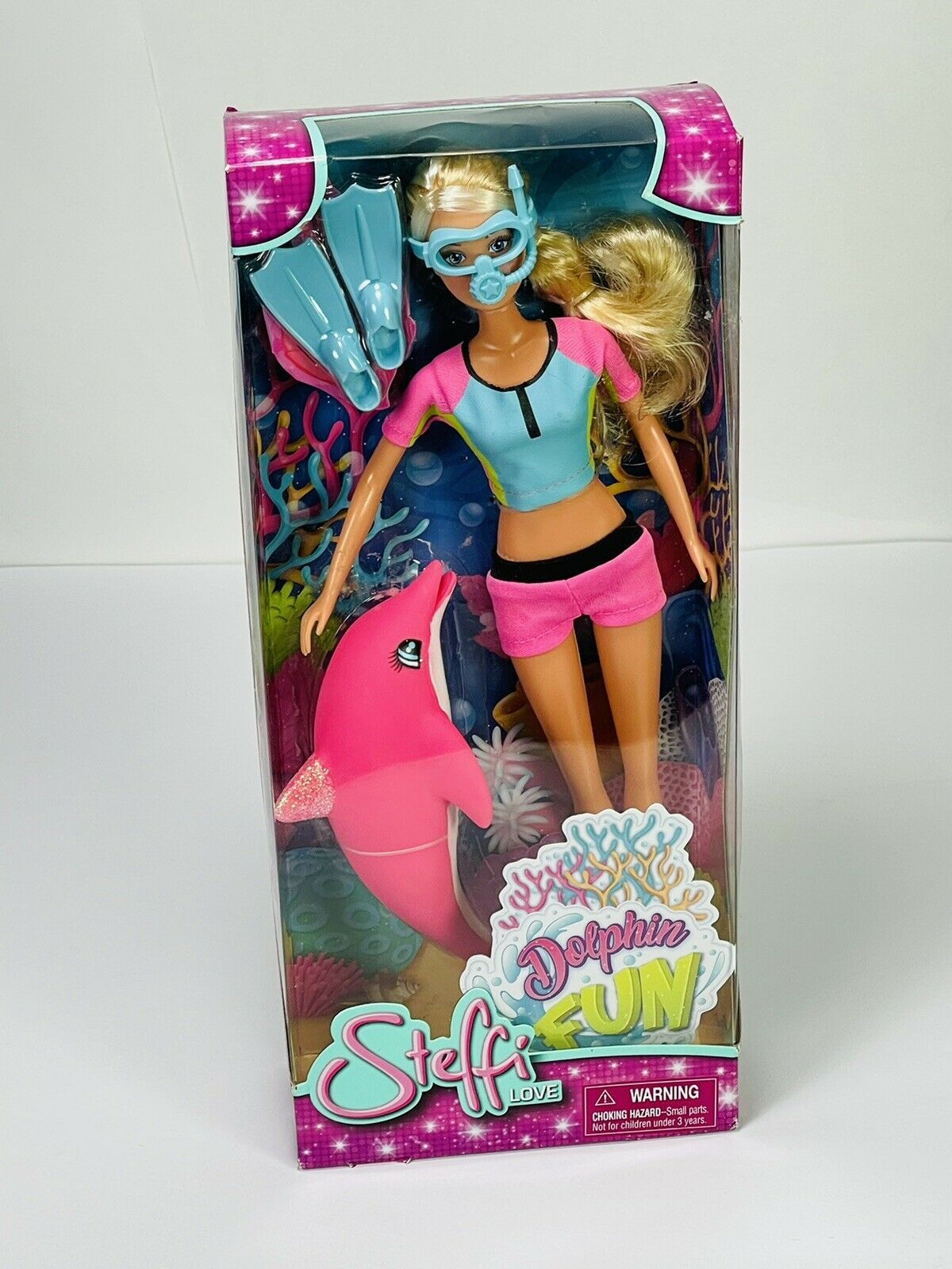 New Simba Steffi Love Dolphin Fun 11.5" Blond Doll 105733201 W Accessories
