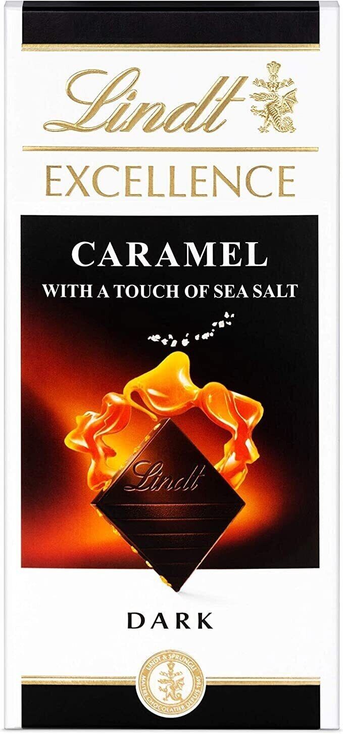 Lindt Excellence Chocolate Caramel   Kosher Product 100g /3.5oz