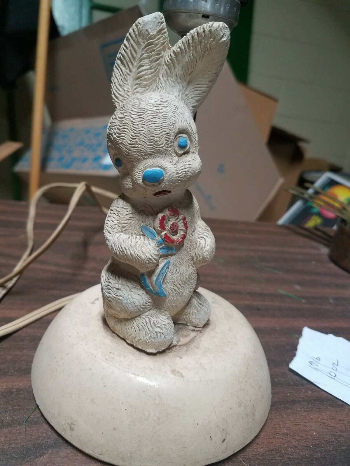 Vintage Baby Bunny Lamp