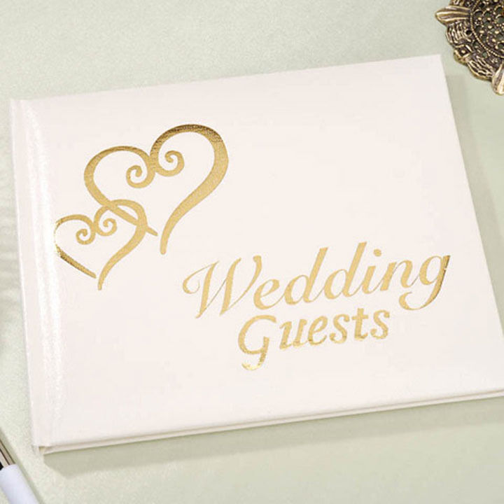 Interlocking Hearts Wedding Guestbook Guest Book Registry By Victoria Lynn