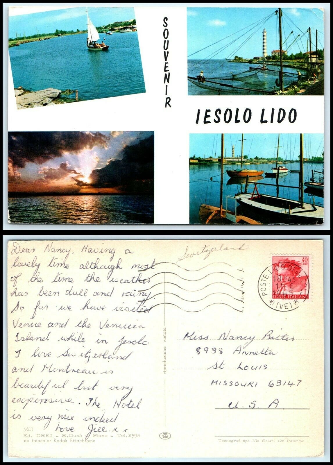Italy Postcard - Iesolo Lido, Multiview Gg43