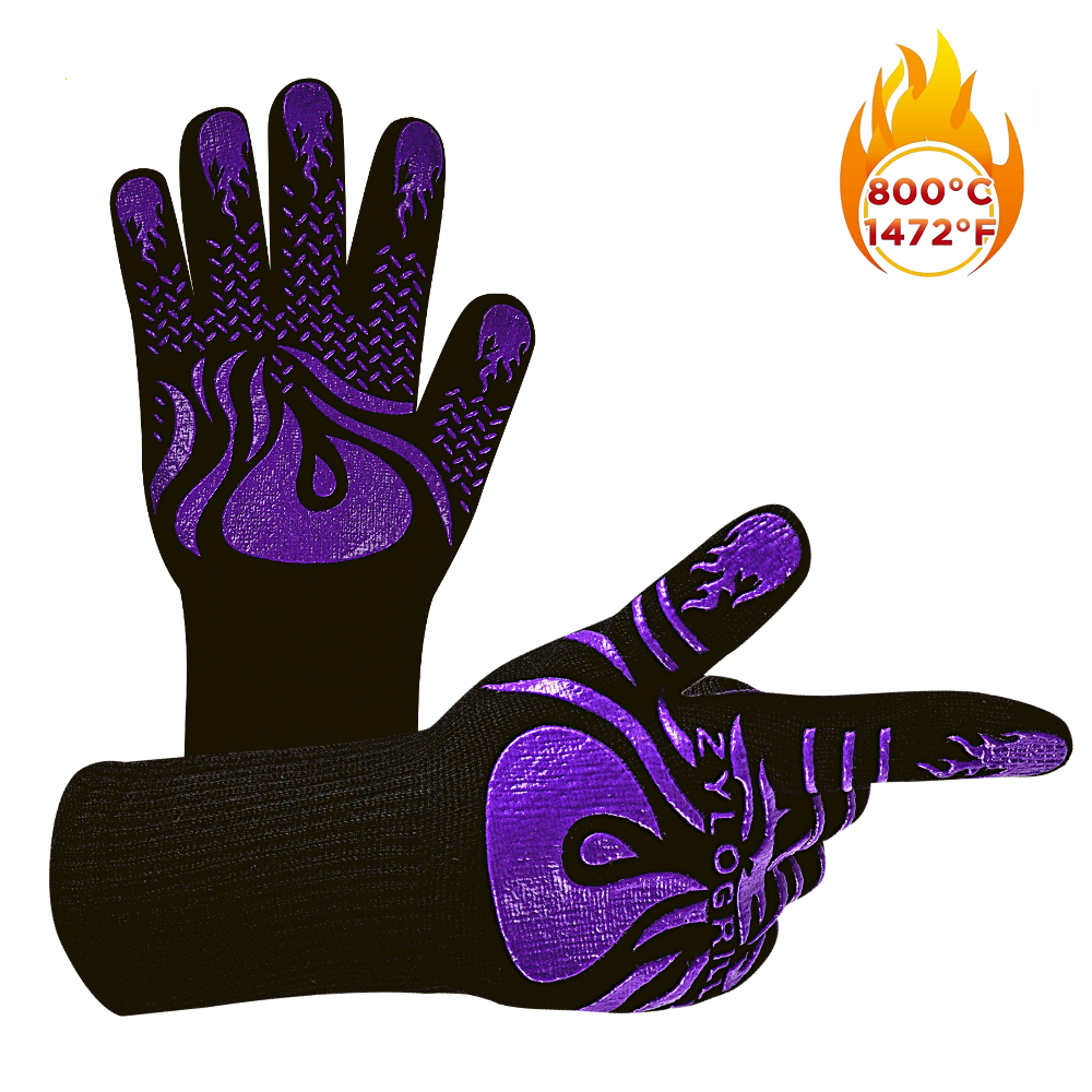 1 Pair 1472℉ Silicone Heat Resistant Cooking Oven Gloves Grill Bbq Mitt Us Stock