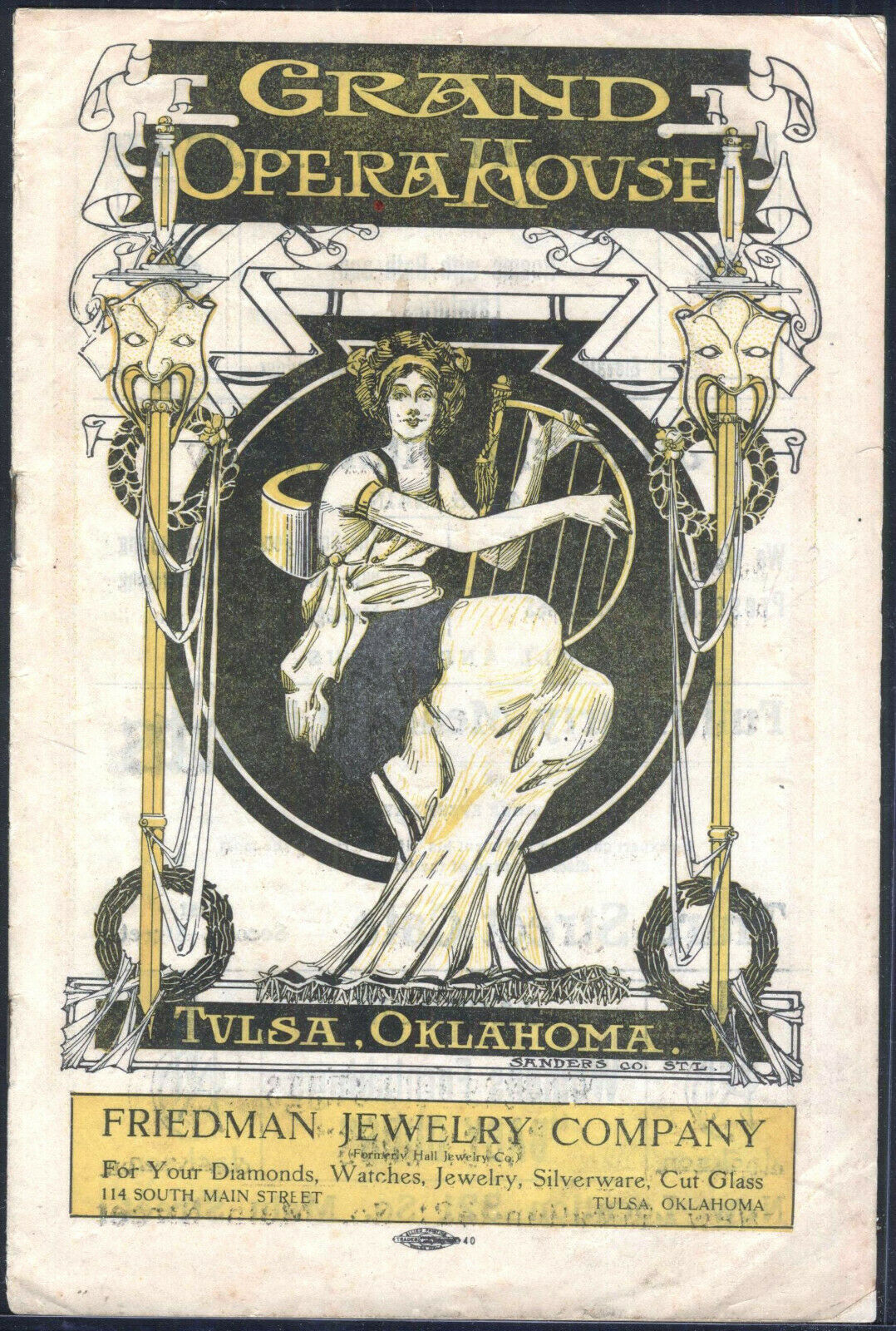 1909 The Melting Pot Touring Co Program Tulsa Ok Isreal Zangwill Originofphrase