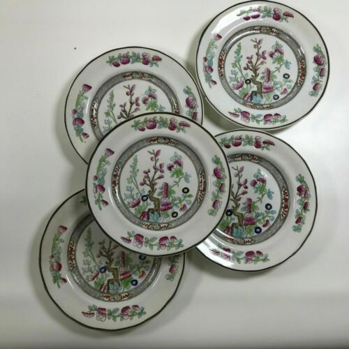 Set Of 5 Indian Tree Bread Plate Burgess & Leigh