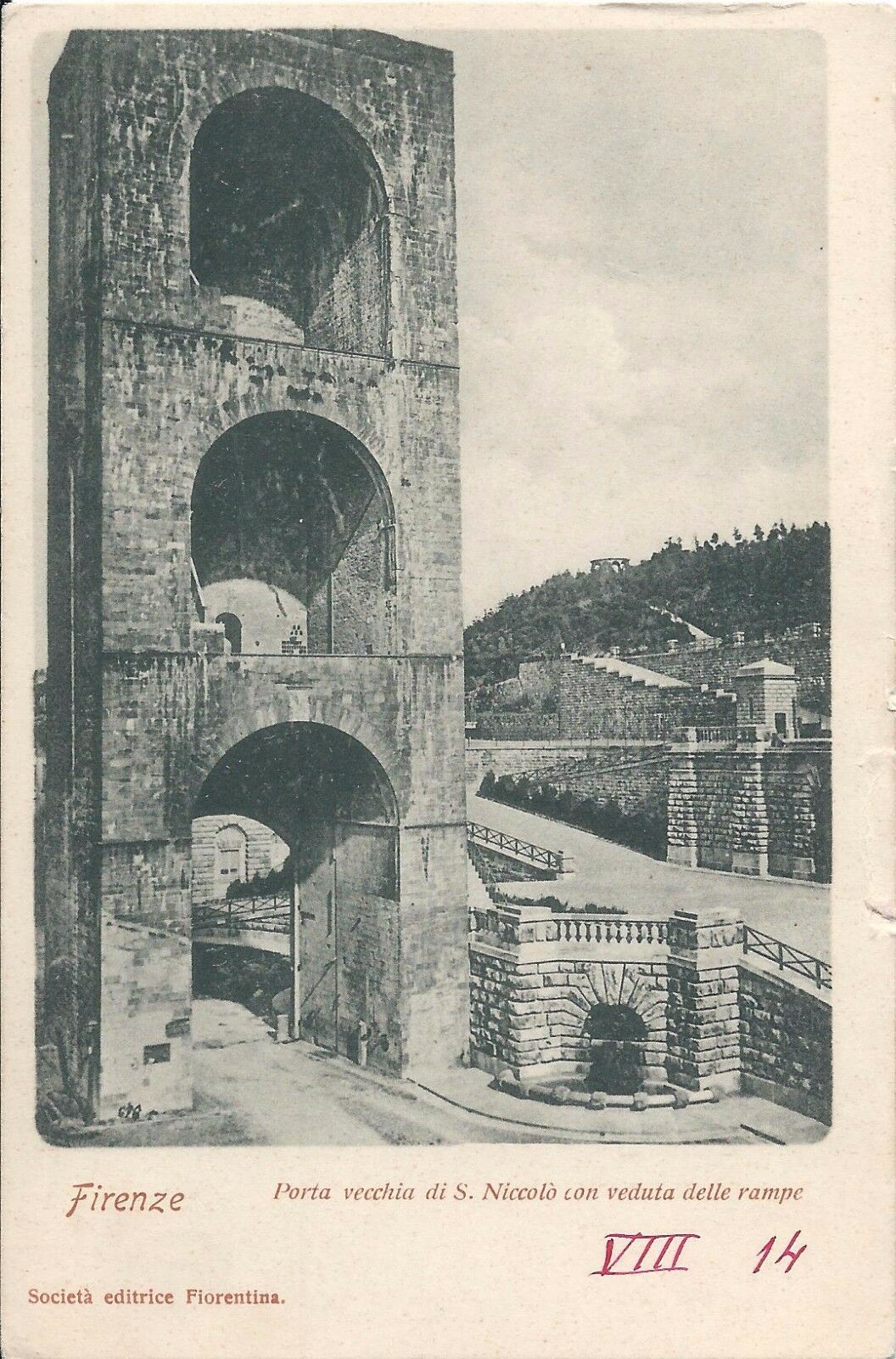 Postcard Italy 1905 Florence Porta Vecchia