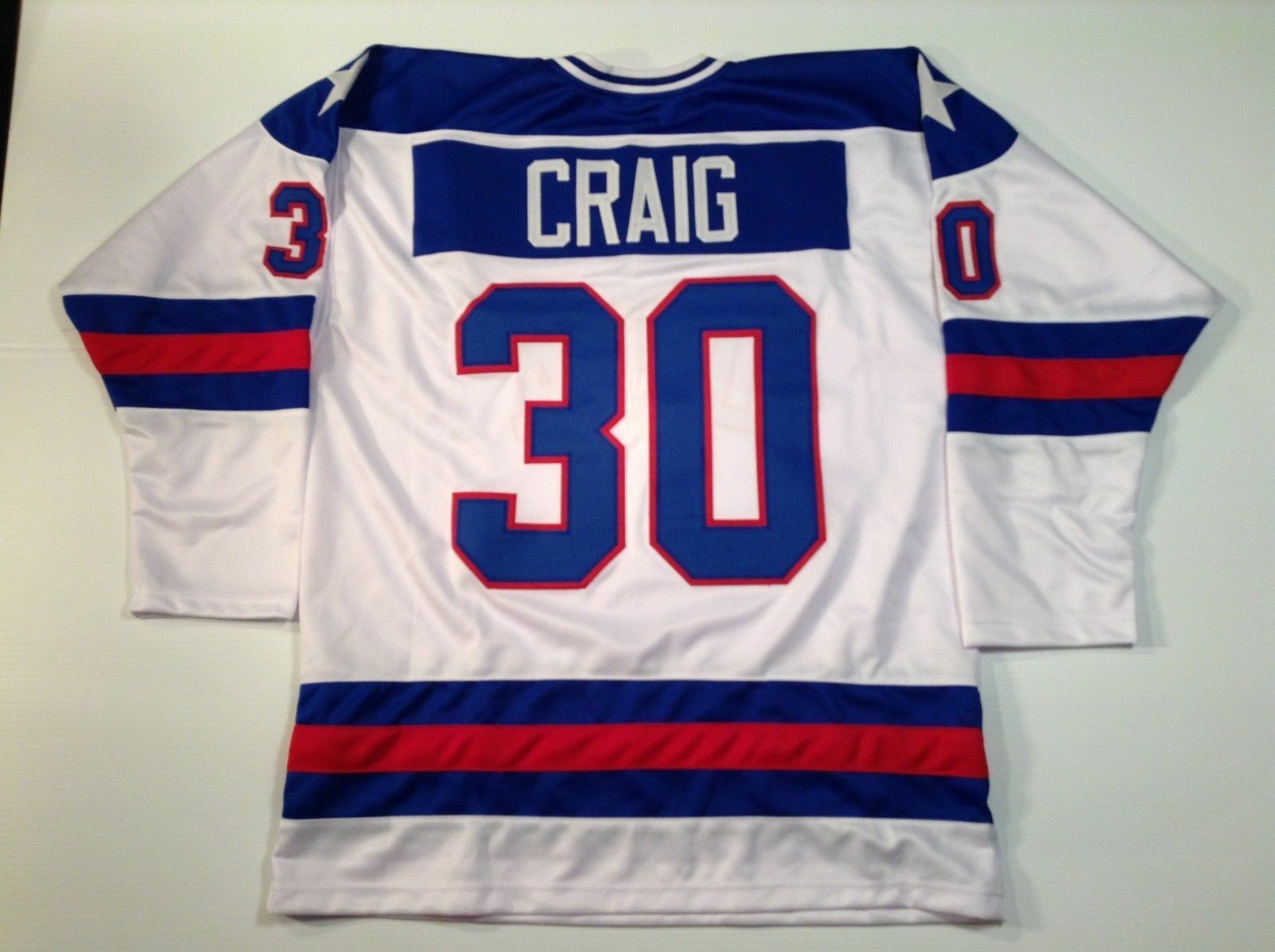 Jim Craig 1980 Miracle On Ice Usa Hockey White Unsigned Custom Jersey M To 2xl