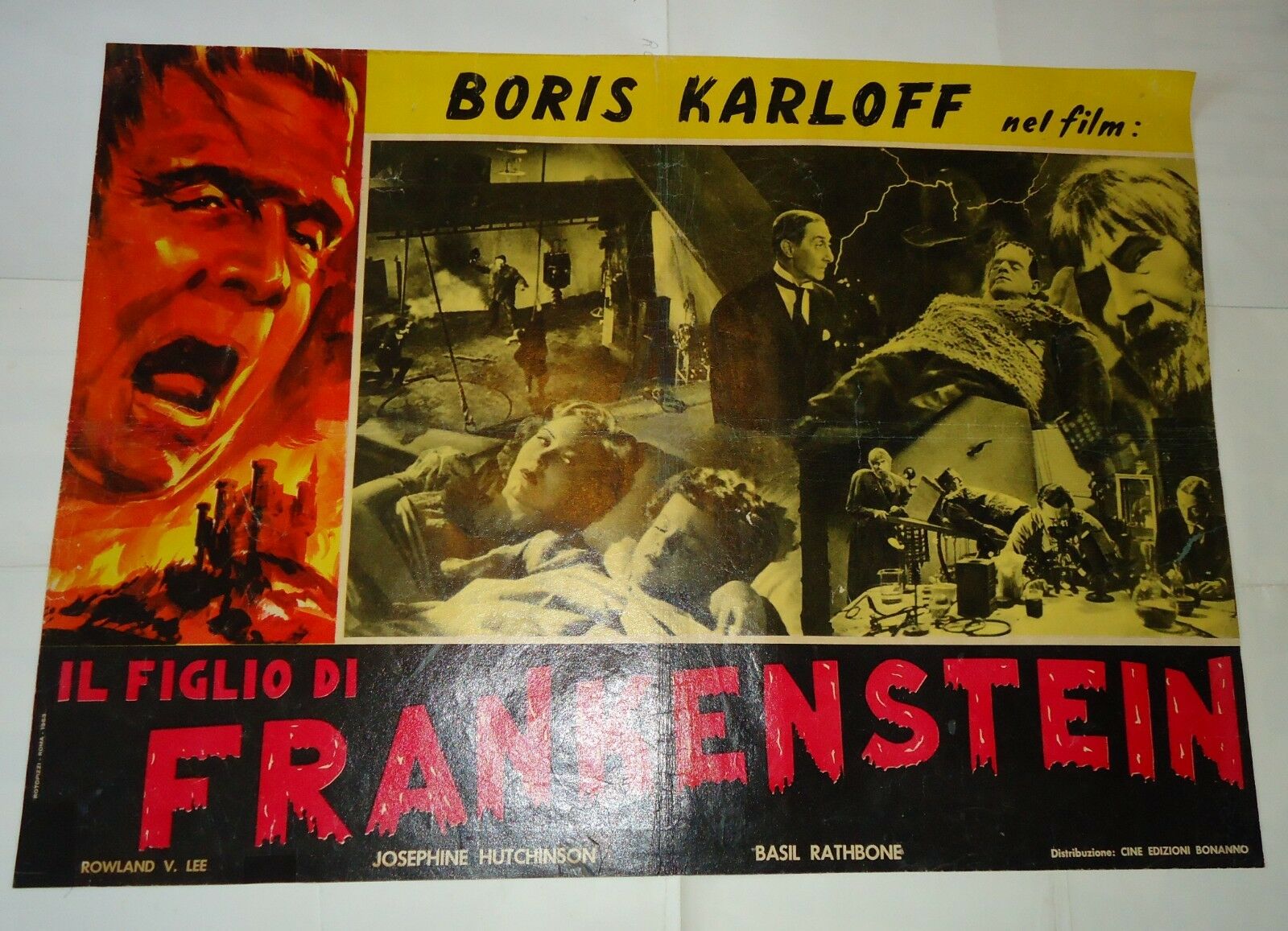 Boris Karloff/son Of Frankenstein/ Ud24/  Italy Poster