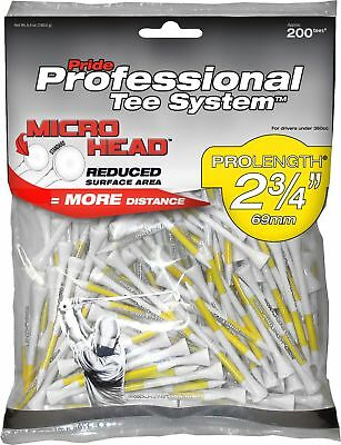 Pride Professional Tee System Micro Head Wood Golf Tees - 2 3/4" - 200 Count