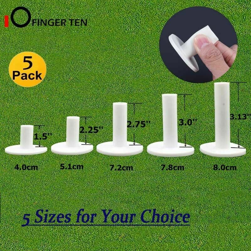 Golf Rubber Tees 5 Different Size Pack Driving Range For Mat Practice Us