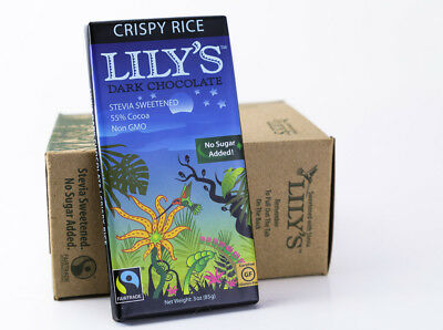Lily's Sweets - Crispy Rice Chocolate Bar - 1 Bar - Sugar Free - Stevia