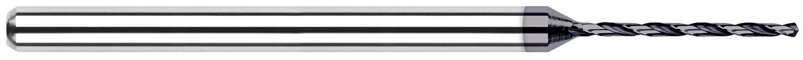 .1250" (1/8") Diameter Miniature Carbide Drill, .413" Flute Length
