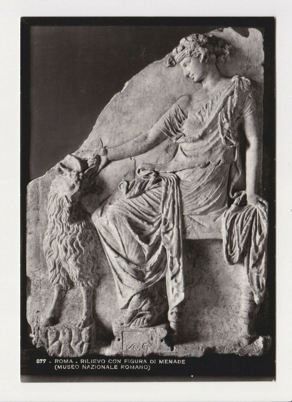 Rppc 877 Rilievo Con Figura Di Menade Museo Nazionale Romano Roma Rome Italy Pc