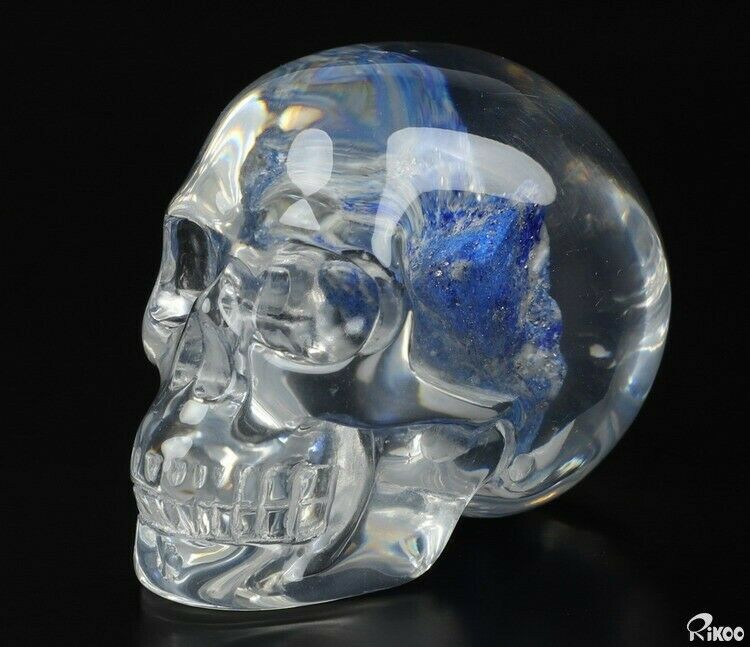2.0" Resin With Gemstone Carved Crystal Skull, Realistic, Crystal Healing