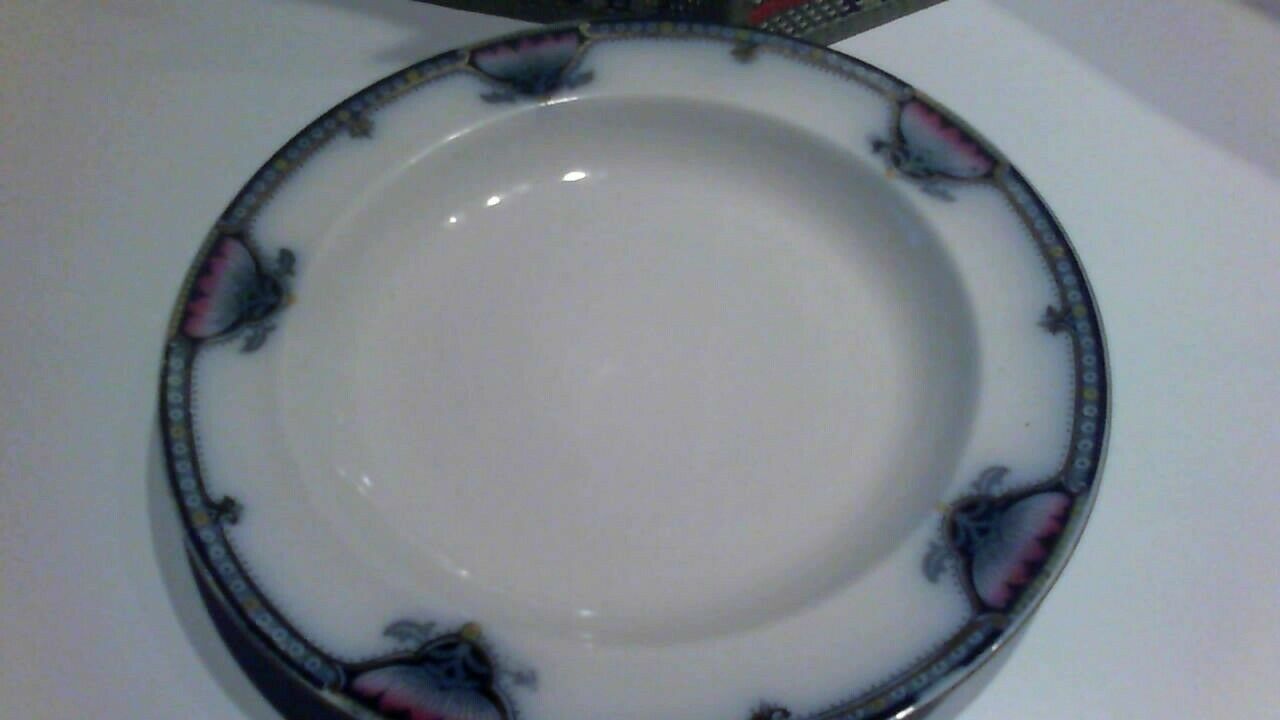 Burgess & Leigh Semi Porcelain Burleigh Ware 10" Rimmed Flow Blue Serving Bowl