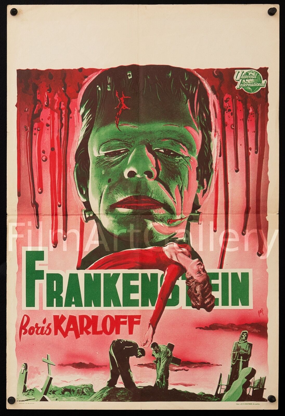 Frankenstein 1931 14"x22"  Ri Poster Boris Karloff James Whale Film/art Gallery