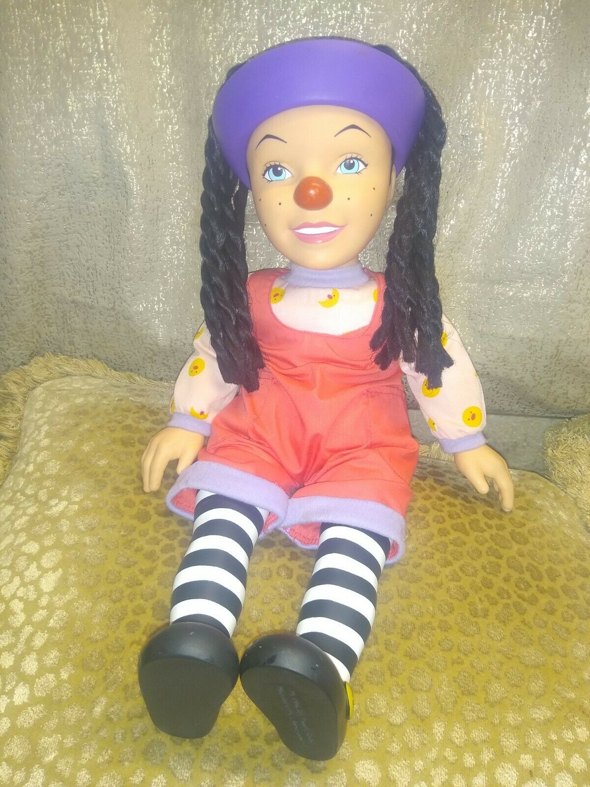 Christmas?? Talking 18" Loonette Clown Doll Big Comfy Couch Playmates Toys Clean