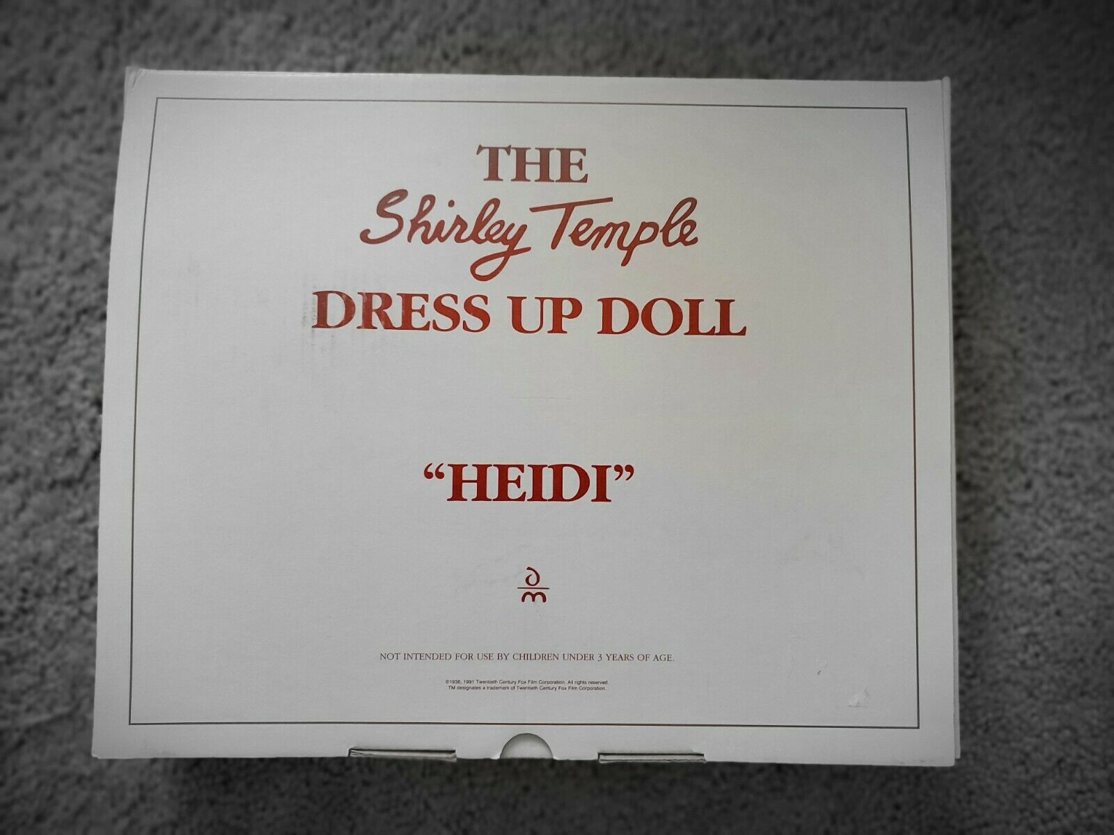 The Shirley Temple Dress Up Doll "heidi" Nib Clothes Only