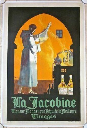 La Jacobine Liqueur (1920) 31.5" X 47.75" French Advertising Poster Lb