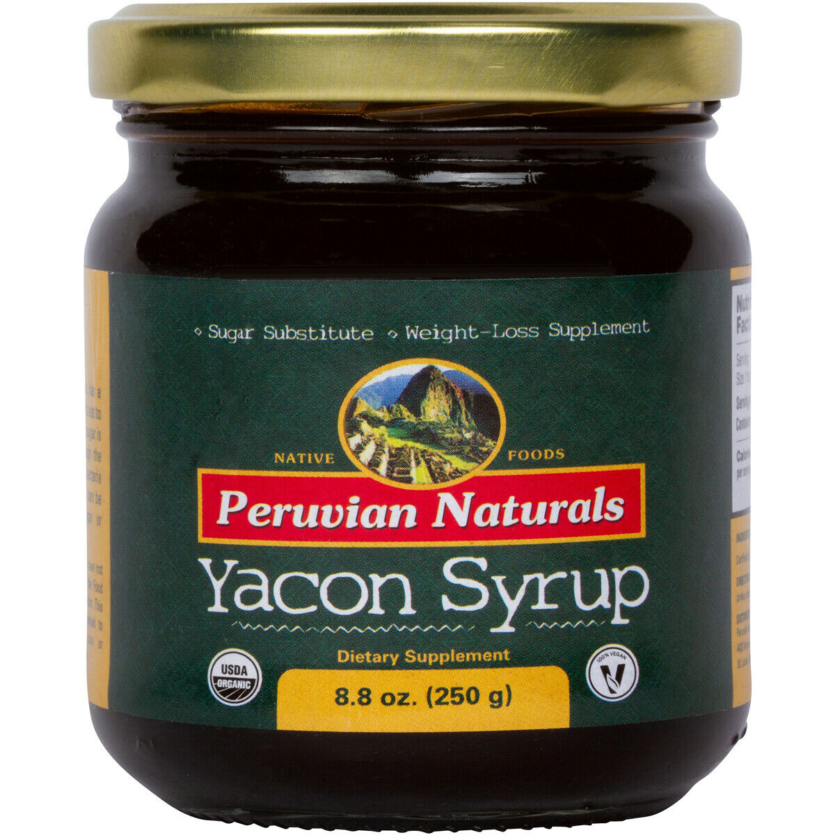 Organic Yacon Syrup 8.8 Oz (250 G) - Peruvian Naturals | Low-glycemic Sweetener