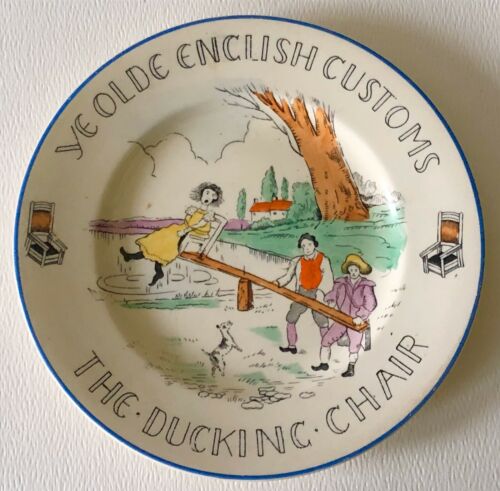 Ye Olde English Customs The Ducking Chair Burgess & Leigh Fondeville England
