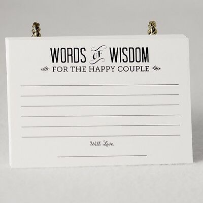 Alternative Guest Book Rustic Set Of 36 Wedding Bridal Shower Advice Cards Only