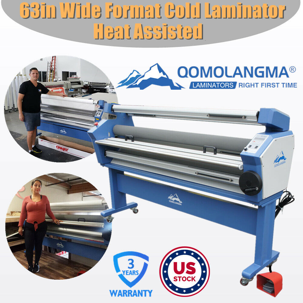 Pick-up 63in Wide Format Cold Roll To Roll Laminator With Heat Assisted, Trimmer