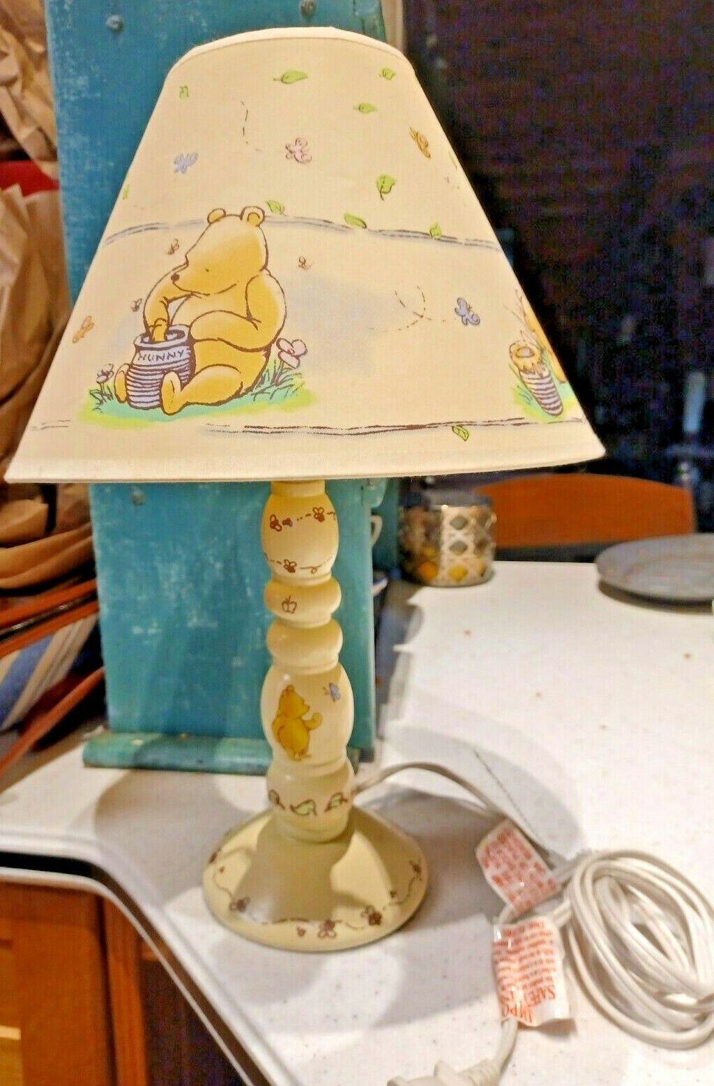 Winnie The Pooh Lamp Bee Nursery With Lamp Shade 15” Tall