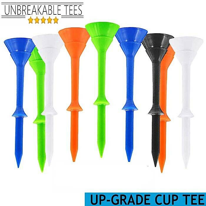 Golf Plastic Tees 3 1/4 Unbreakable Various Colors Long Lasting Pack Of 30/60
